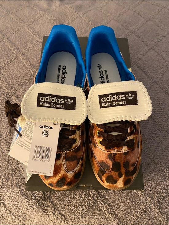 Wales Bonner Shoes - Wales Bonner x Adidas Pony Tonal Samba Shoes- Brown & Blue